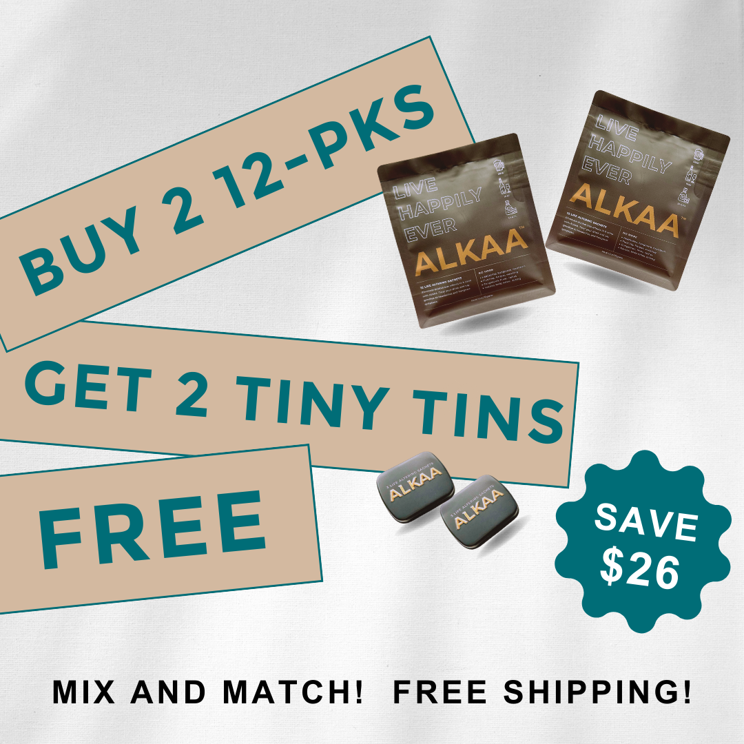 Buy 2 Pouches of 12 Sachets, Get 2 Tiny Tins Free (SAVE $26)